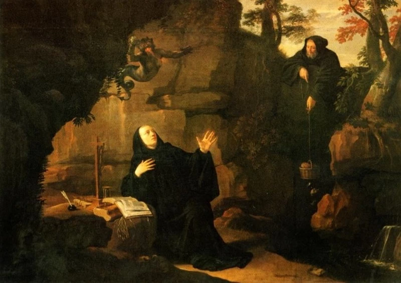 Frate romano che dà da mangiare a San Benedetto - Bruxelles, Musei Reali di Belle Arti